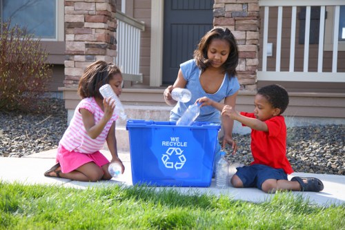 Recycling construction materials at a waste clearance facility